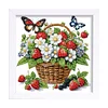 Butterfly Flower 5D DIY Partial Special Shaped Drill Diamond Painting With Frame Kit 17.2x17.2cm