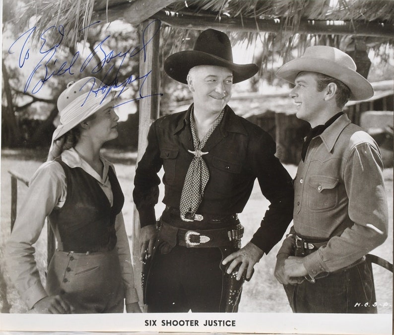 WILLIAM BOYD Hopalong Cassidy Signed Photo Poster painting Six Shooter Justice WCOA