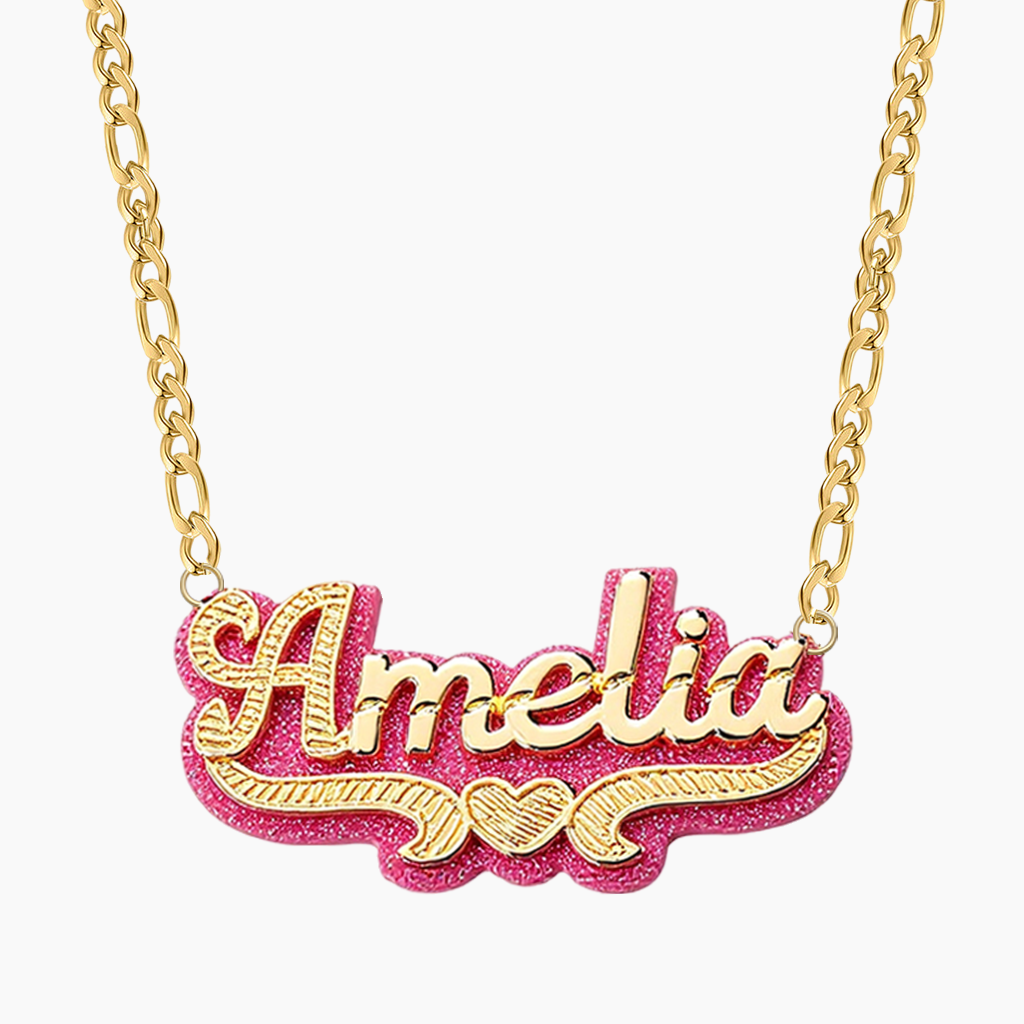 Custom Pink Acrylic Name Pendant