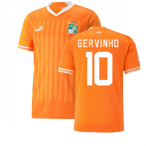 Ivory Coast Gervinho 10 Home Shirt Kit 2022-2023
