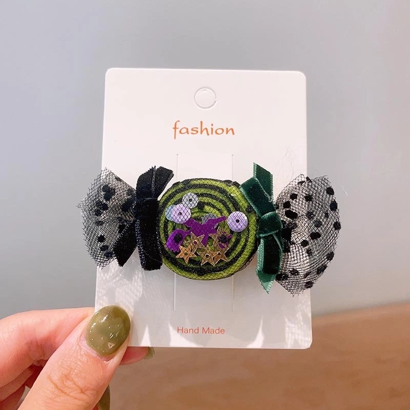 Halloween Cool Style Girl’S Pumpkin Cat Ghost Felt Hair Clip