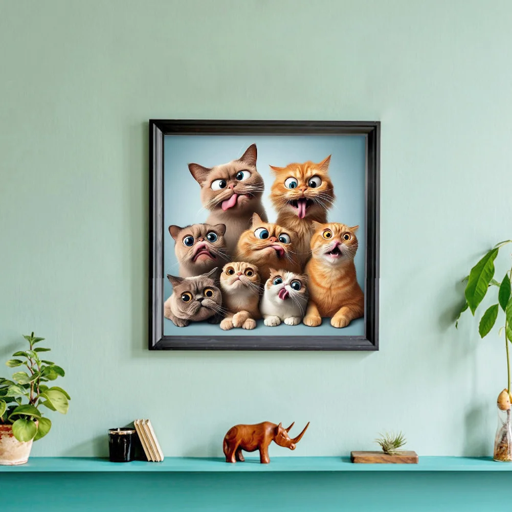 Diamond Painting - Full Round Drill - Cats(Canvas|40*40cm)
