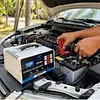 12V 24V Car Battery Charger LED Display Battery Maintainer Desulfator with Cable Clamps Overcharge Protection for Vehicle Motorcycle Boat Lead-acid Batteries