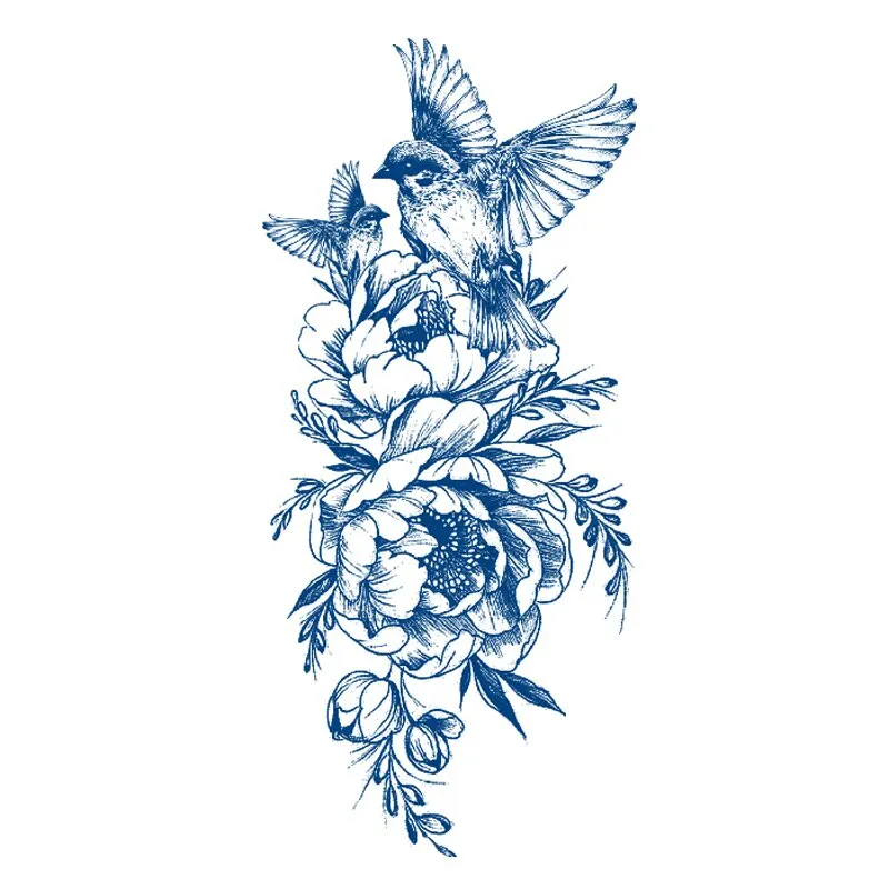 Juice Lasting Ink Tattoo Body Art Waterproof Temporary Sticker Snake Musical Note Women Totem Small Paw Rose Arm Fake Tattoos