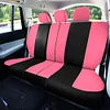 FH Group Full Set Cloth Car Seat Covers, Universal Fit combo, Low Back Front Seat Covers, Airbag Compatible, Split Bench Rear Seat, Washable Seat Cover for SUV, Sedan, Van, Pink