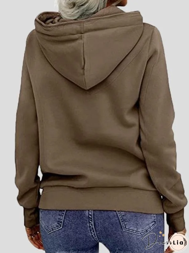 Hoodies Front Zip Long Sleeve Cool Hoodie for Women