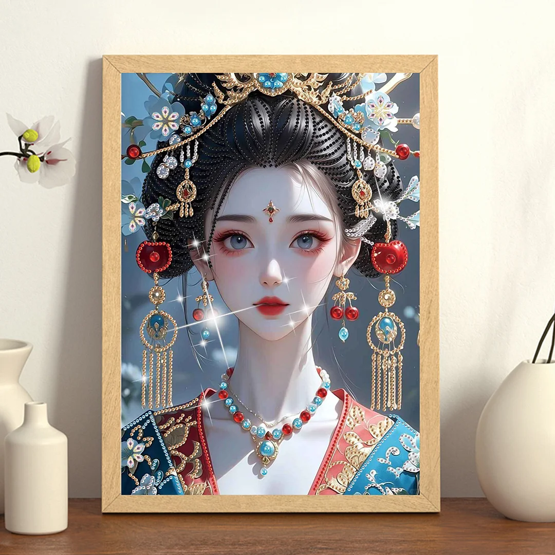 Diamond Painting - Partial Special Shaped Drill - Tang Dynasty Beauty(Canvas|30x40cm)