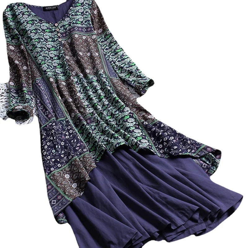 Uveng Dress Summer Cool Loose Printed Dresses
