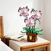 Artificial Flower Building Blocks for Adults Women for Home Office Decor(Orchid)