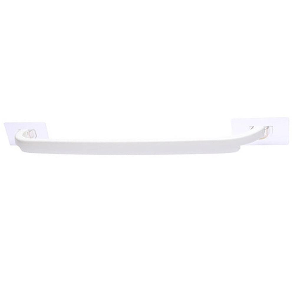 

Plastic Wall Mounted Bathroom Adhesive Towel Bar Shelf Storage Rack Holder, White, 501 Original