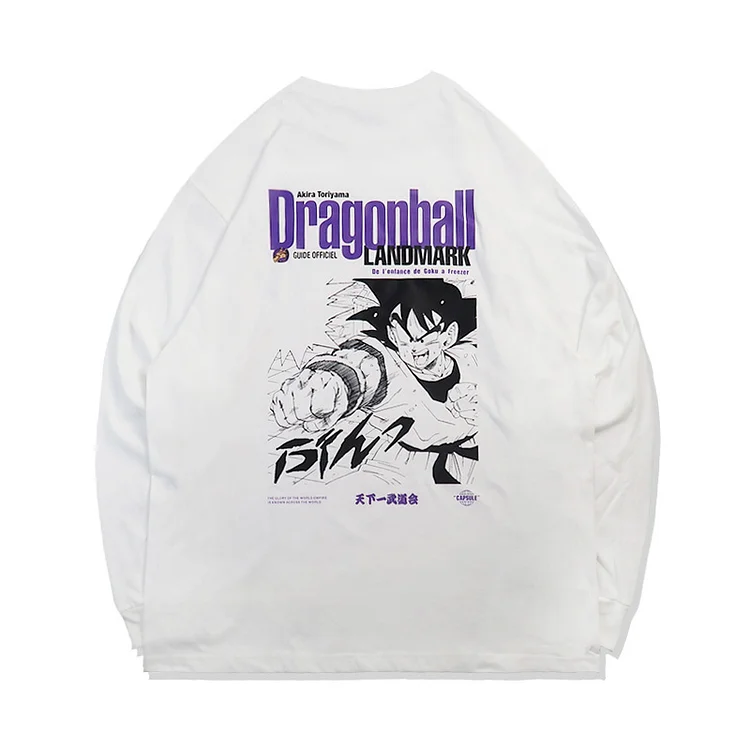 Pure Cotton Dragon Ball Landmark Long Sleeve T-shirt weebmemes
