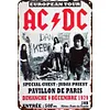 AC/DC - Panneaux en &eacute;tain m&eacute;tallique(20*30cm/30*40cm) - Musique