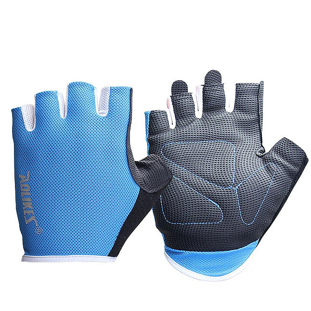 

1 Pair Breathable Non-slip Gym Fitness Weight Lifting Half Finger Gloves, Blue, 501 Original