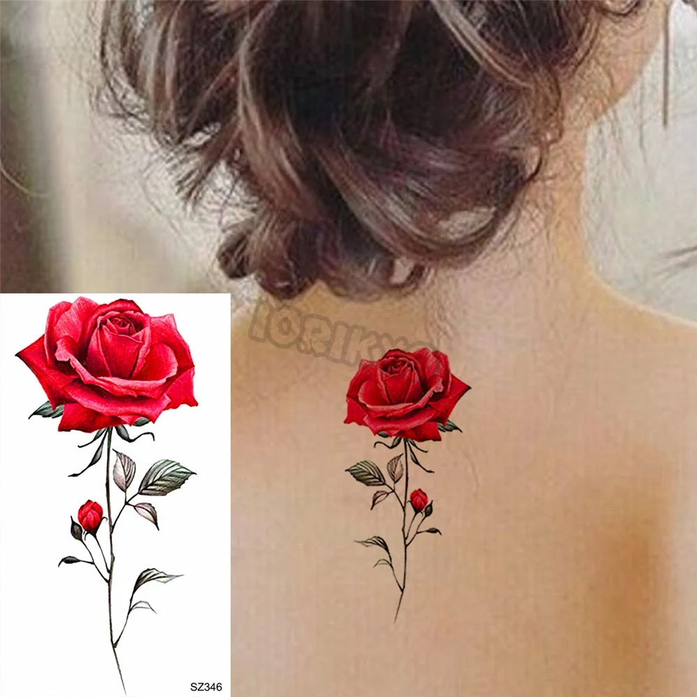 Black Spartan Small Temporary Tattoos For Women Girls Realistic Sun Flower Cosmic Sword Fake Tattoo Sticker DIY Arm Leg Tatoos