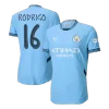 RODRIGO #16 Manchester City Home Authentic Soccer Jersey 2024/25 &ndash; UCL