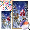 2 stücke weihnachten schnee teilweise ab bohrer volle runde dimond gemälde dekor 45x75cm