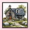 Cabin-11CT Stamped Cross Stitch 40*40cm/15.75*15.75in