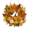 DIY Acrylic Special Shaped Diamond Painting Fall Wreath Ornament Hanging Kit