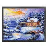 Winter Snow Hut - 11CT Stamped Cross Stitch 60*50cm/23.62*19.69in