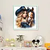 Girl With Horse-11CT Stamped Cross Stitch 40*40cm/15.75*15.75in tapestrymarket