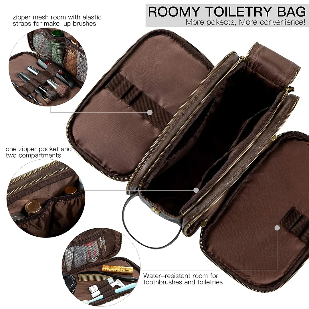 Toiletry Bag for Men or Women - Dopp Kit For Travel.