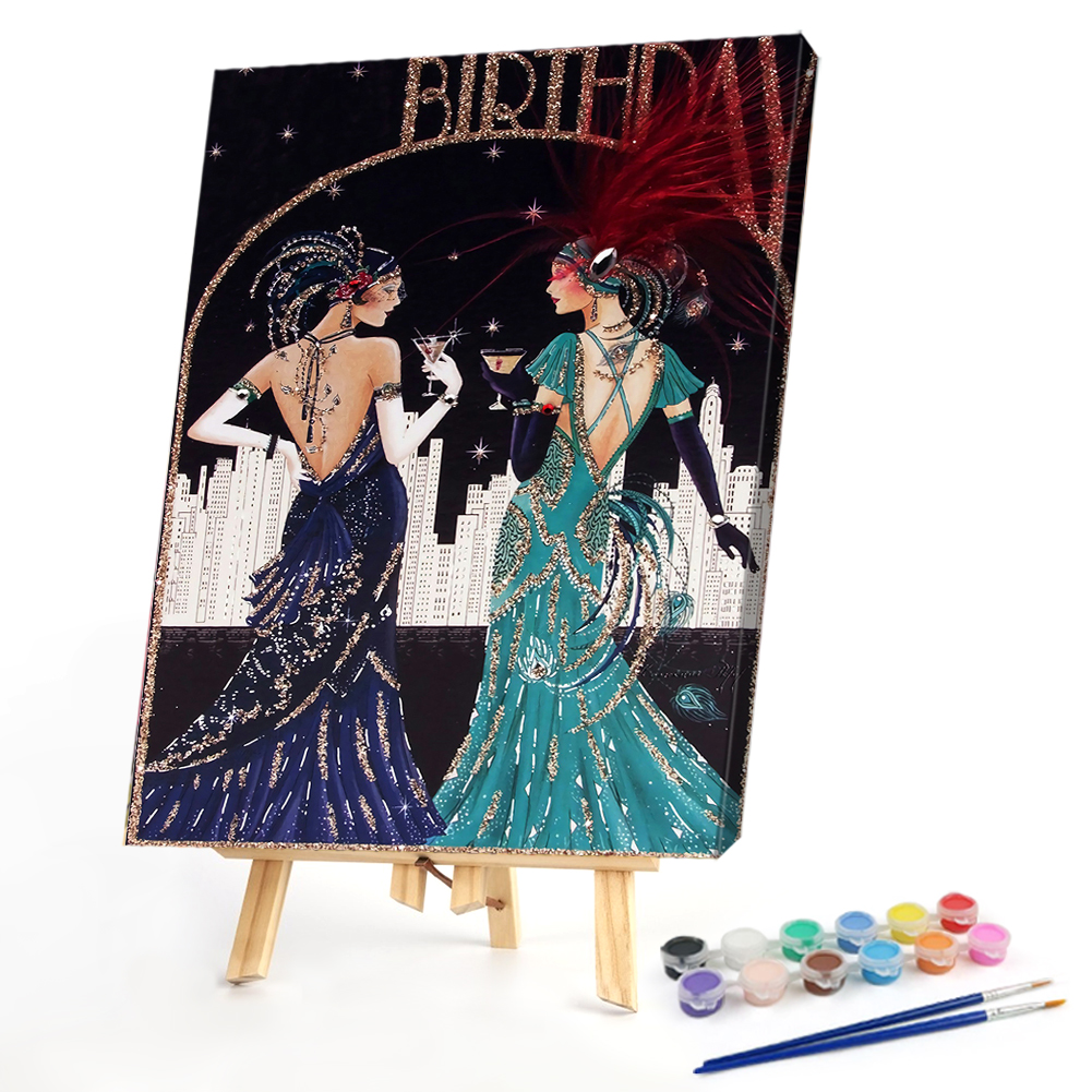 

40*50CM - Paint By Numbers - Elegant Lady, 501 Original