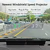 Car HUD Head Up Display Plug and Play GPS Digital Speedometer for Truck Vehicles