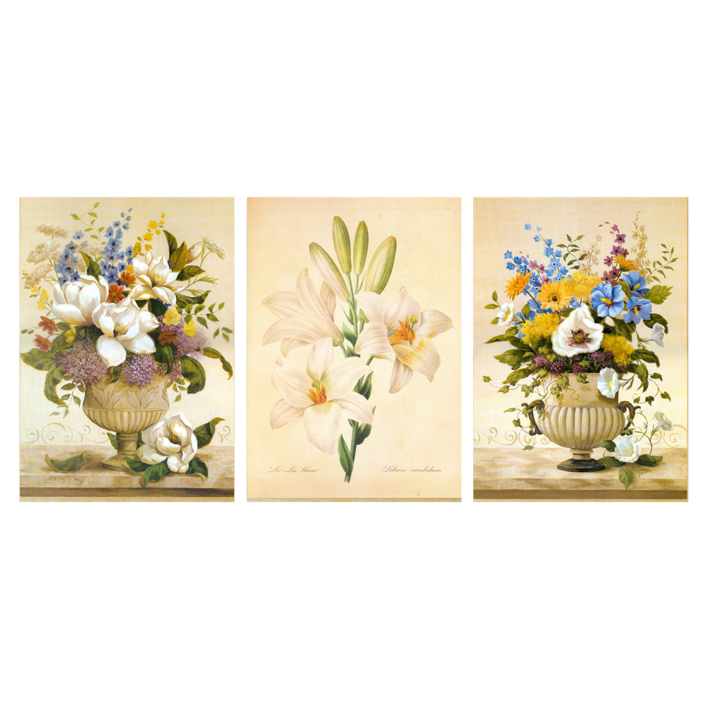 

3 Panel Flower - 11CT Stamped Cross Stitch - 121*56CM, 501 Original