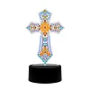 DIY Special Shaped Diamond Painting Cross LED Light Cross Stitch Embroidery