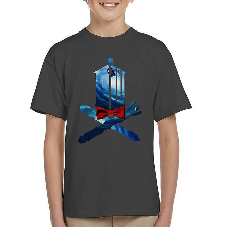 Doctor Who Tardis And Cross Bones Kid's T-Shirt