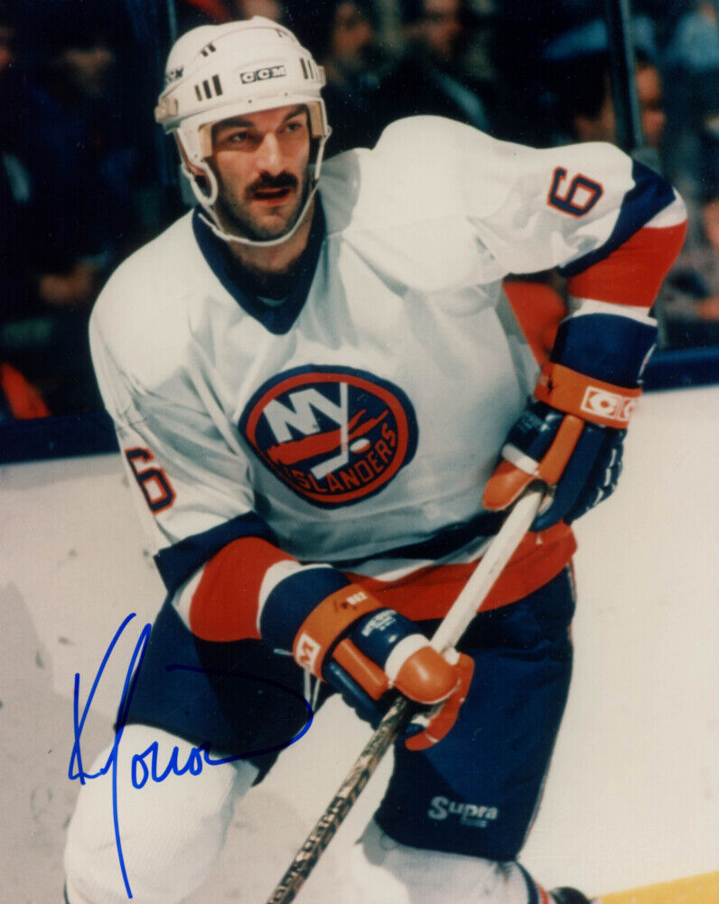 Ken Morrow Signed Islanders 8x10 Photo Poster painting (Sports Cards SOA)