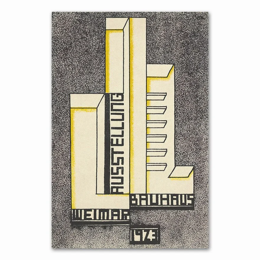 Posters and Prints Bauhaus Ausstellung 1923 Weimer Exhibition Poster Wall Art Picture Canvas Painting for Room Home Decor