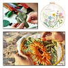 【Limited Stock Sale】Flowers-DIY Embroidery Kit with Pattern Cotton Threads Needles Hoop 30*30cm/11.8*11.8in tapestrymarket