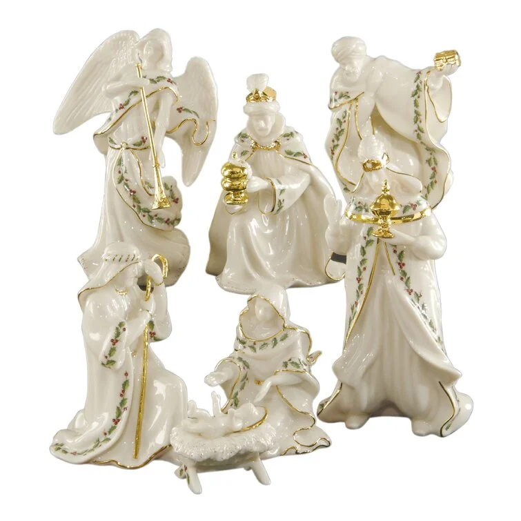 7 Piece Holiday Miniature Nativity Figurine Set