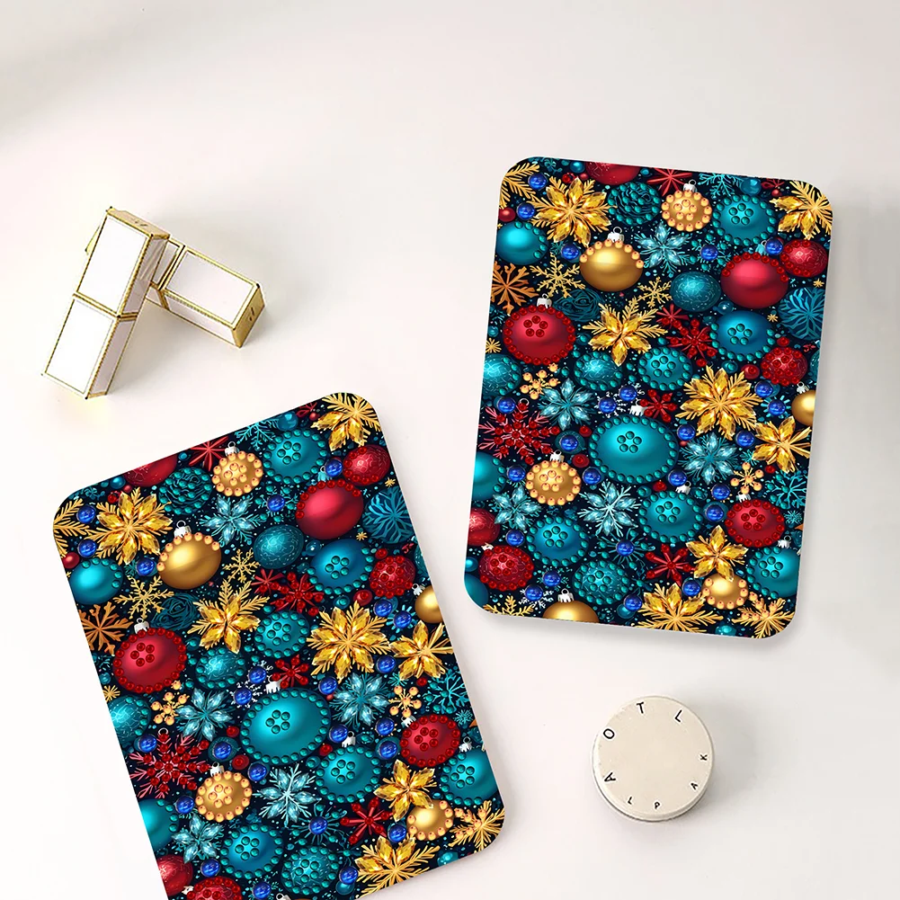 DIY Diamond Art Shiny Crystal Mirror Lightweight Standing Mirror (Christmas)