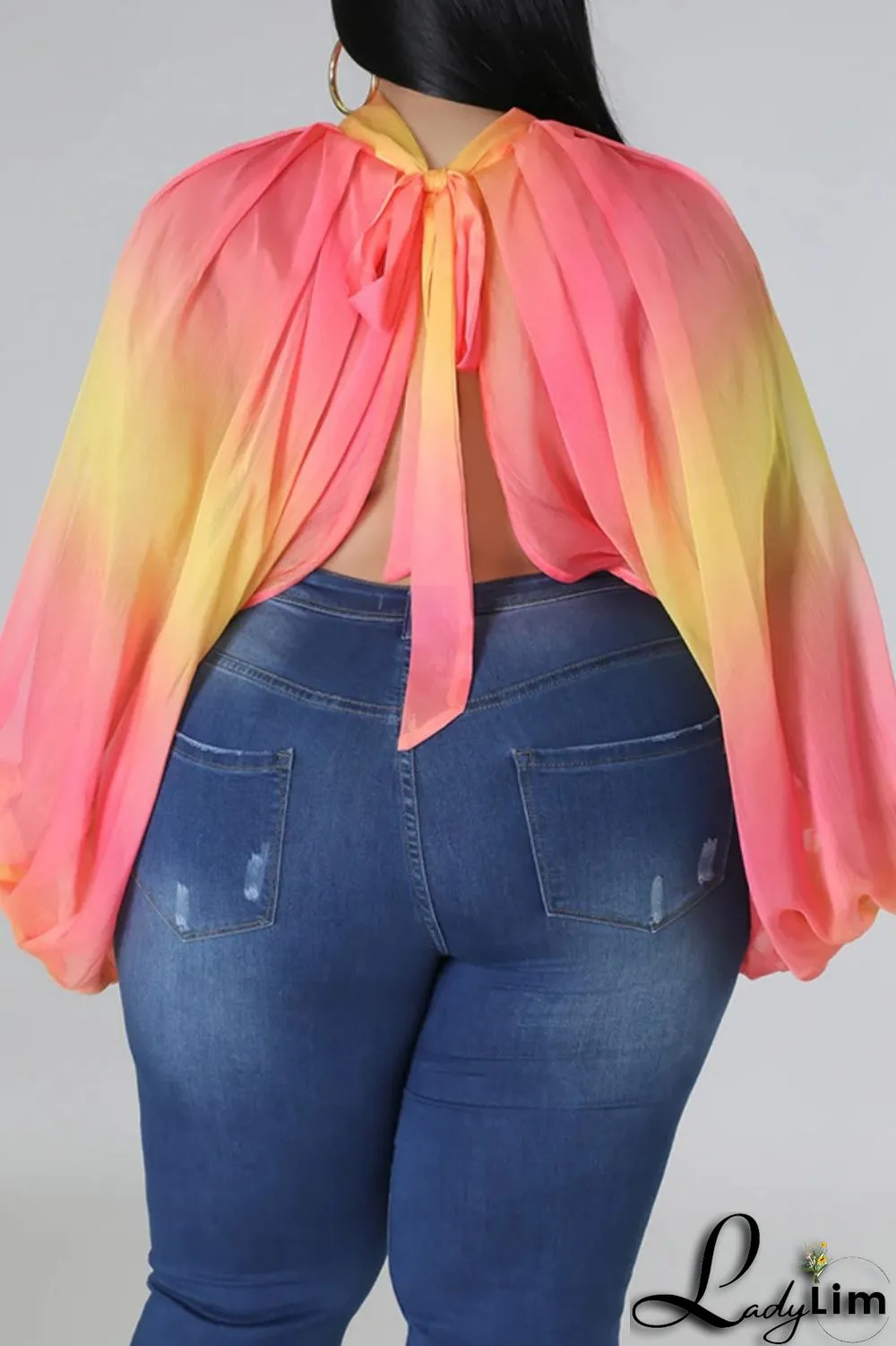 Pink Casual Print Patchwork Turtleneck Plus Size Tops