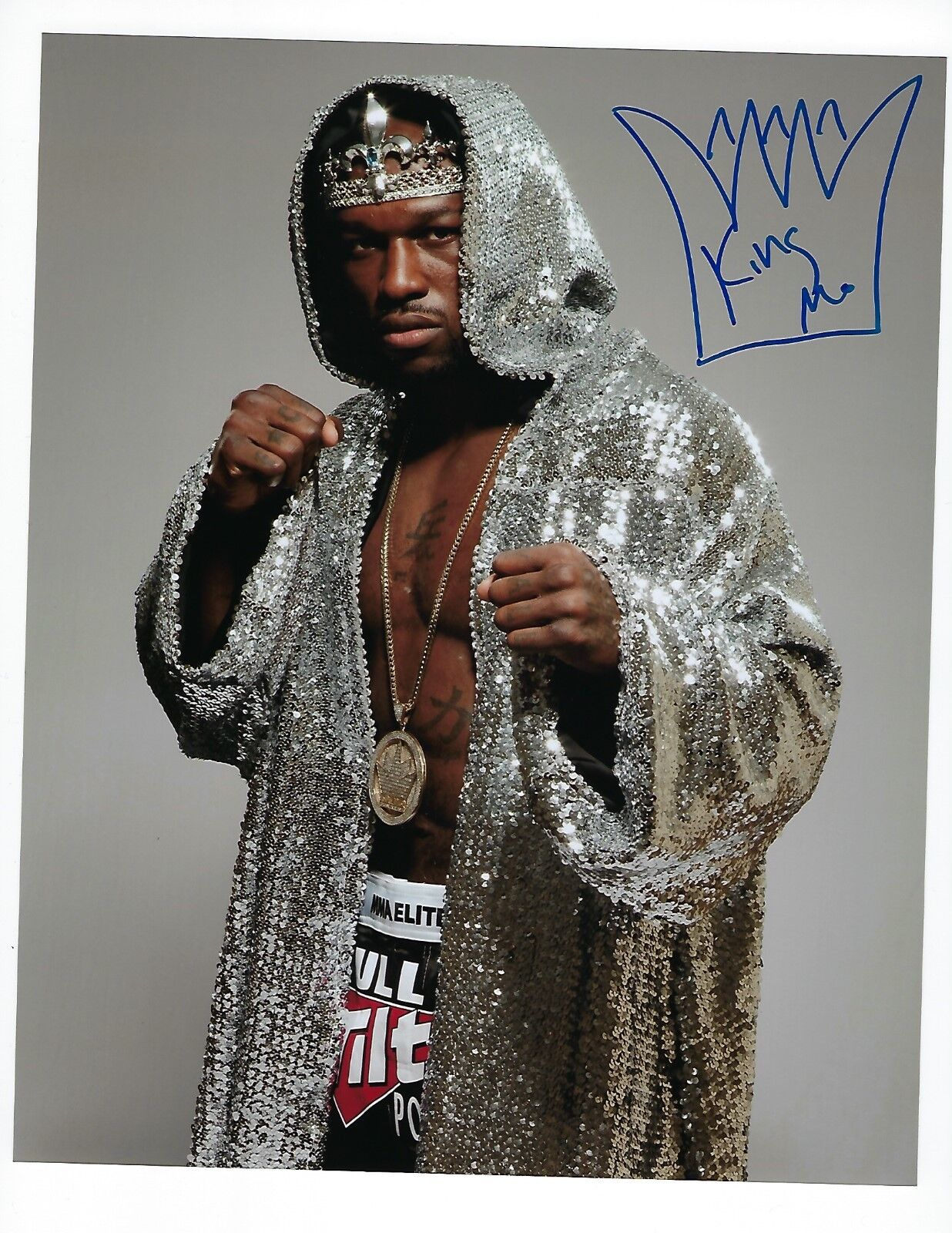 King Mo Laval - Wrestling signed Photo Poster painting