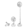 Folding Telescopic Floor Fan Summer Mute Student Desktop Table Fan (White)