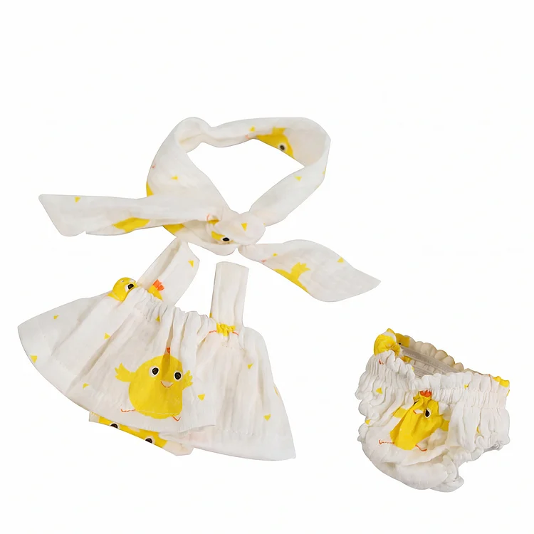 For 12" Full Body Silicone Baby Doll Chick Skirt Set Accessories