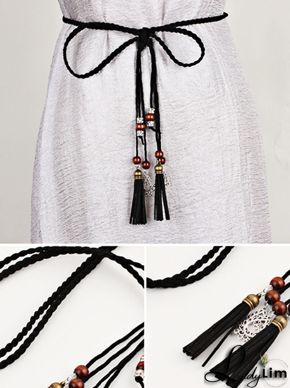 Simple Bohemia Artificial Leather Tasseled Belts