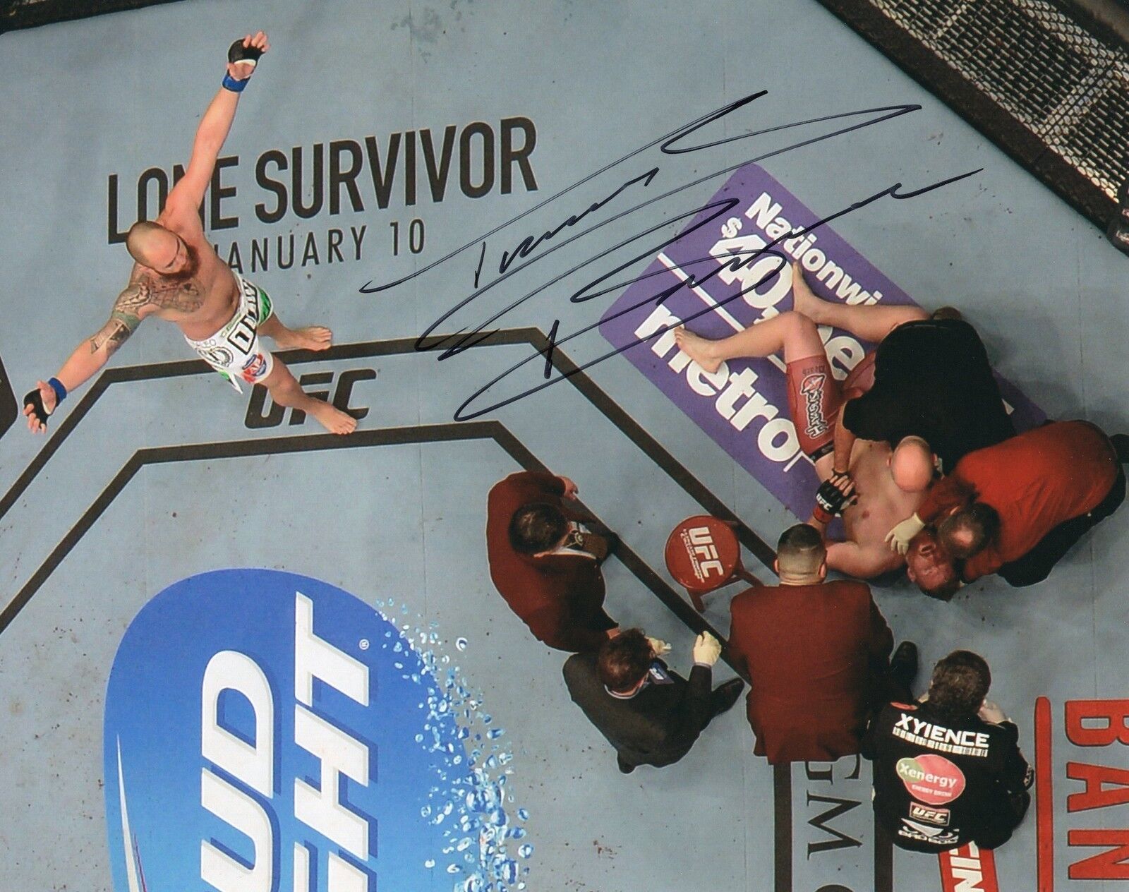 Travis Browne Signed UFC MMA Octagon 8x10 Photo Poster painting w/COA