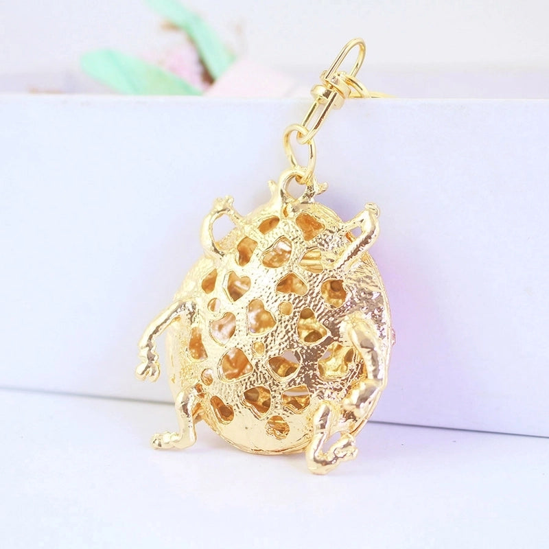 Elegant Pastoral Minimalist Beetles Alloy Rhinestone Unisex Keychain