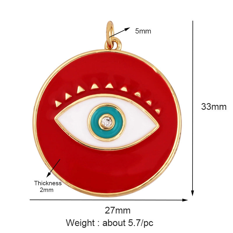 1 Piece Copper Devil’s Eye Pendant Jewelry Accessories