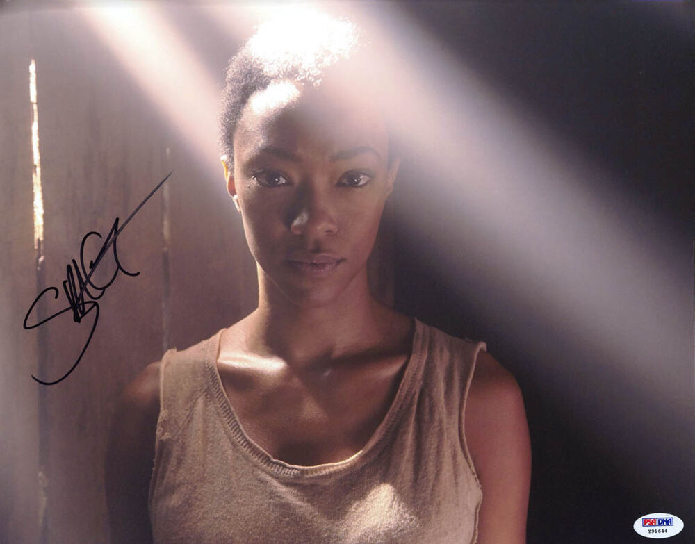 Sonequa Martin-Green SIGNED 11x14 Photo Poster painting Sasha The Walking Dead PSA/DNA AUTOGRAPH