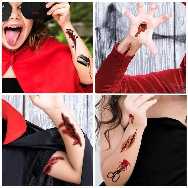 🔥Last Day Promotion - 48% OFF🔥 - Halloween Prank Makeup Temporary Tattoo