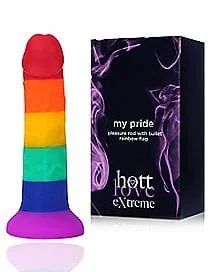 Pornhint Rainbow Pride Vibrating Dildo 6.7 Inch - Hott Love Extreme