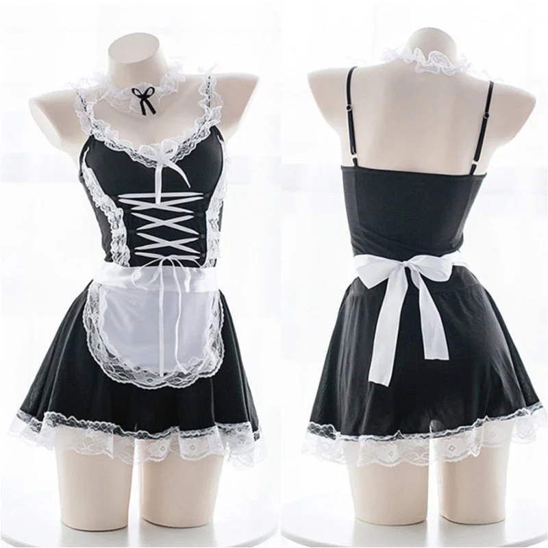OJBK Anime Women Sexy Lingerie Japanese Apron Maid Dress Moe Cosplay Costume Servant Hot Dress Uniform Kawaii Outfit 2022 New