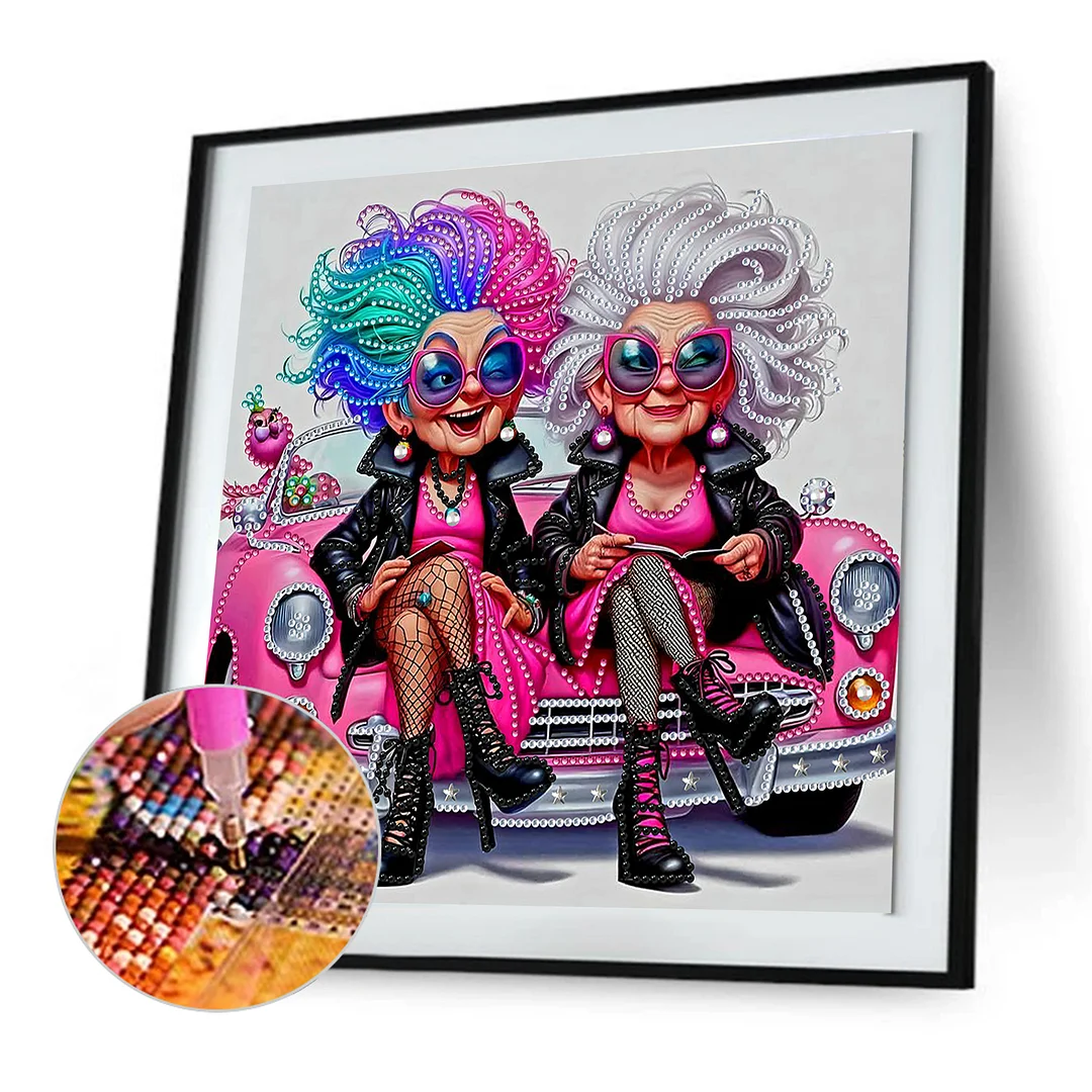 Grandma - Diamond Painting - Partial Special Shaped Drill(Canvas|30*30cm)