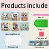 6PCS Diamond Painting Animal Greeting Cards Postcards with Envelopes