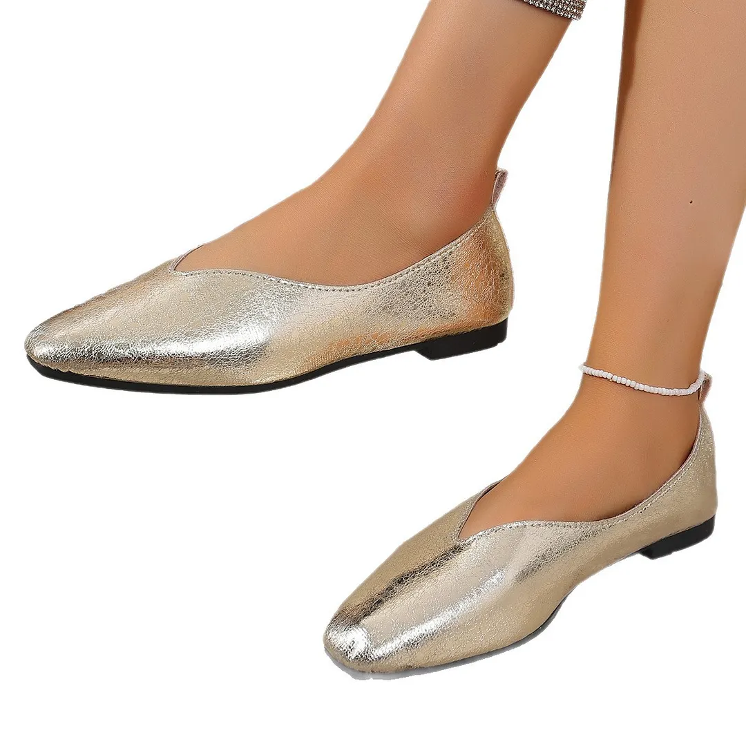 Breakj Breakj Mouth Mary Jane Single Shoes Women's Spring Version Of The French Style Late Commuting A Foot Pedal Small Leather Shoes